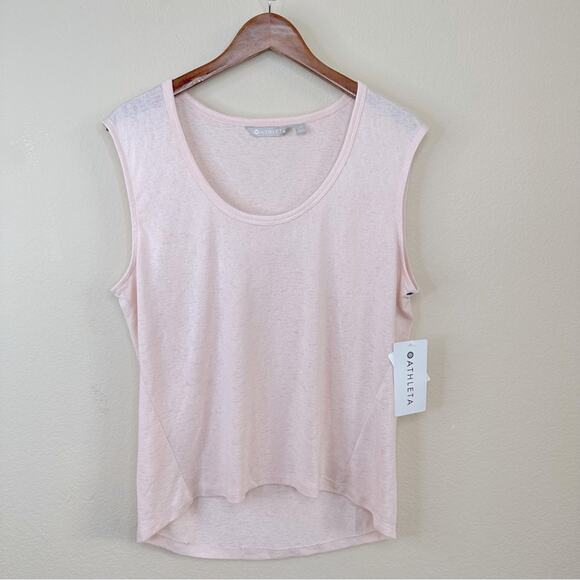 NWT   ATHLETA Modal Women’s Tank Gym Yoga Top Light Pink Size  L - Picture 8 of 13